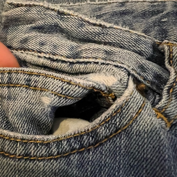 {MICHAEL KORS} Size 4 Boot-cut studded MK Back Pocket Light Blue Denim Blue Jean - Picture 8 of 12